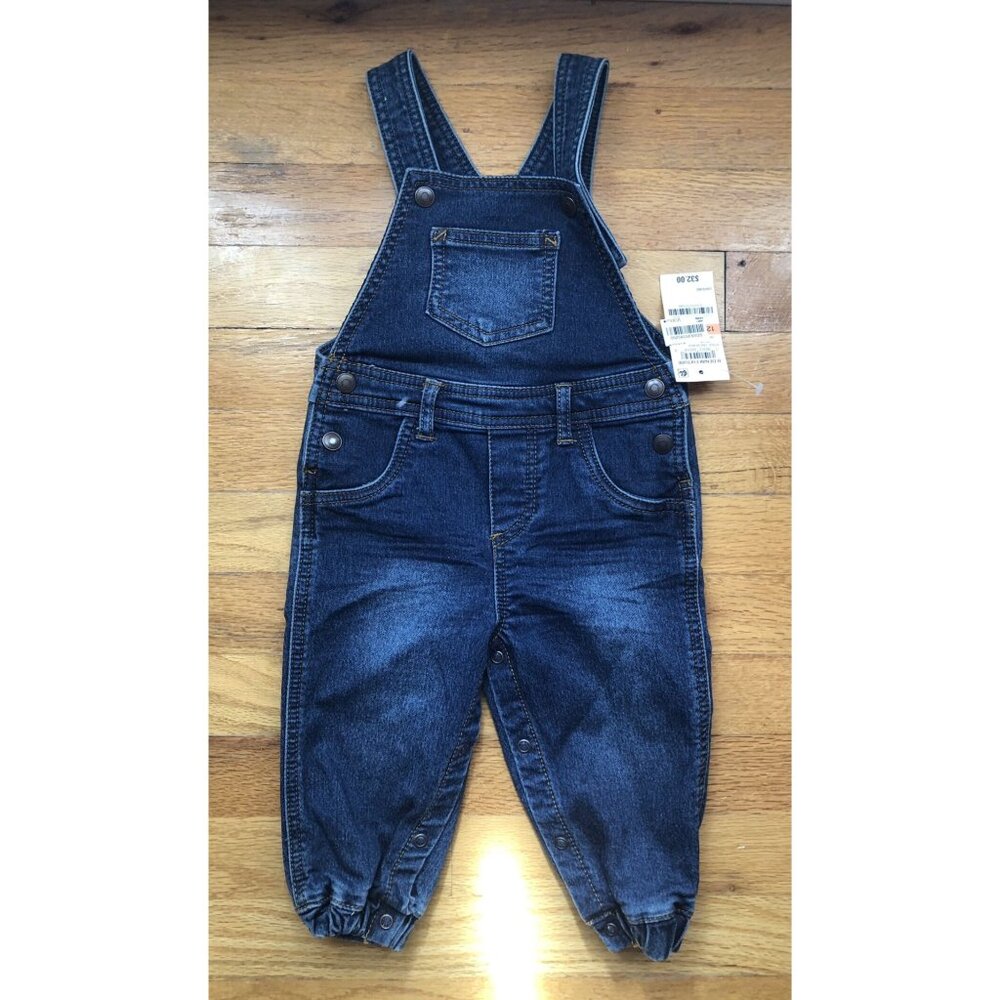 🆕First Impressions 12M Denim Overalls